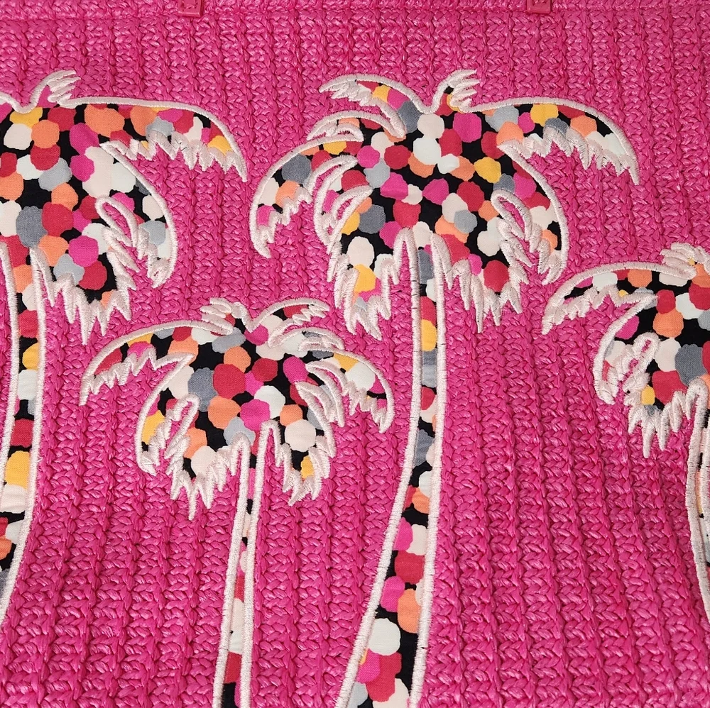 Vera Bradley Large Straw Tote in Pixie Confetti - Picture 11 of 12